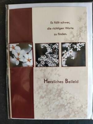 Grußkarte - Herzliches Beileid