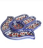 Fatima Hand Serving Plate divided into 6 sections