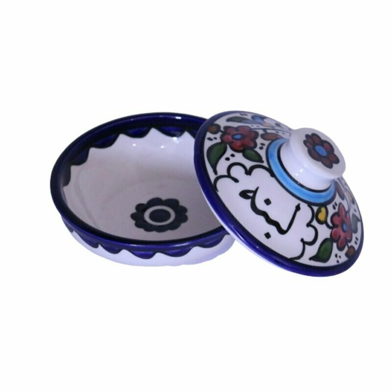CERAMIC SERVING BOWL HAND PAINTED CERAMIC LABNE لبنه
