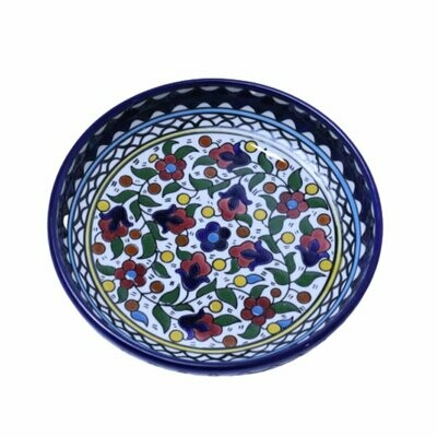 LARGE CERAMIC BOWL HAND PAINTED 28 CM