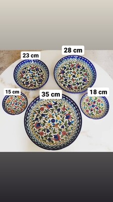 Medium Ceramic Bowl Hand Painted 18 cm