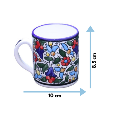 Floral Design Hand Painted Mug Medium