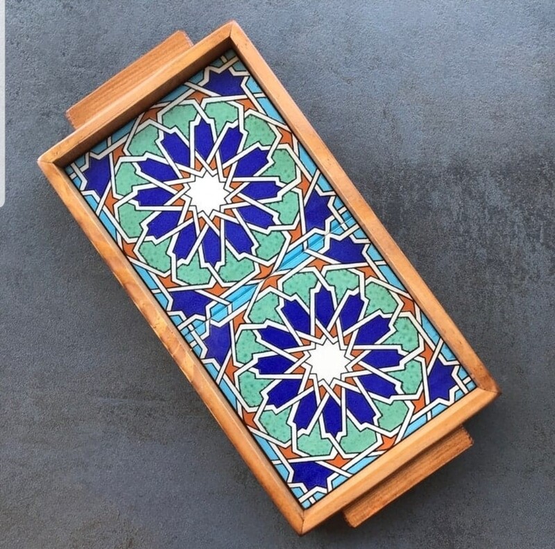 Handmade Geometric Wooden Tray