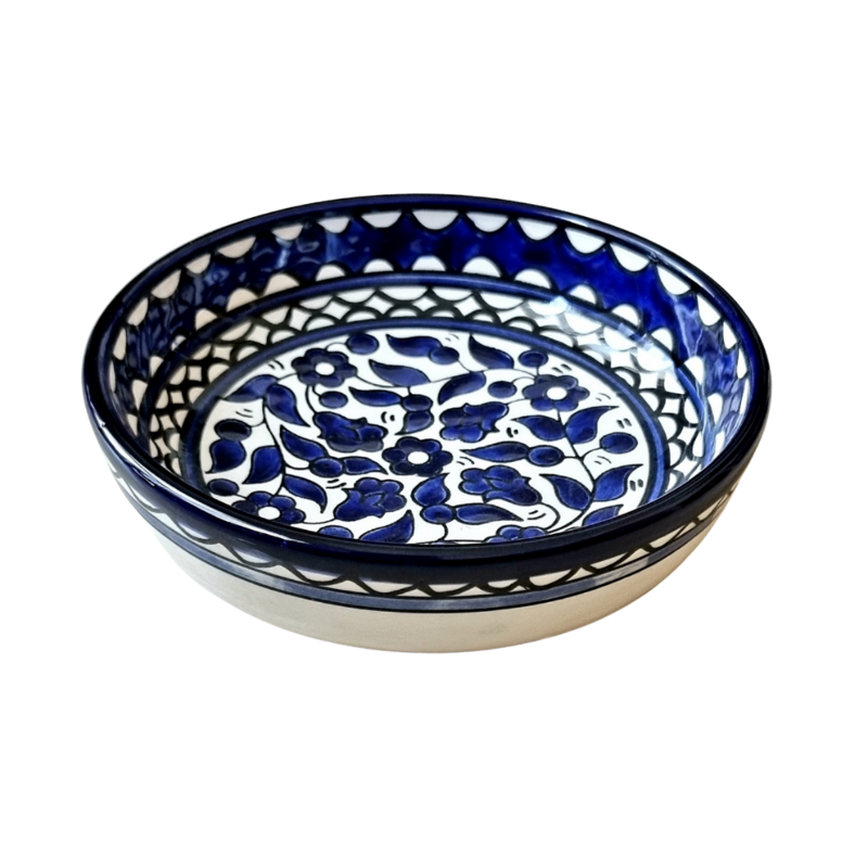 Small Ceramic Bowl Hand Painted 18 cm blue and white