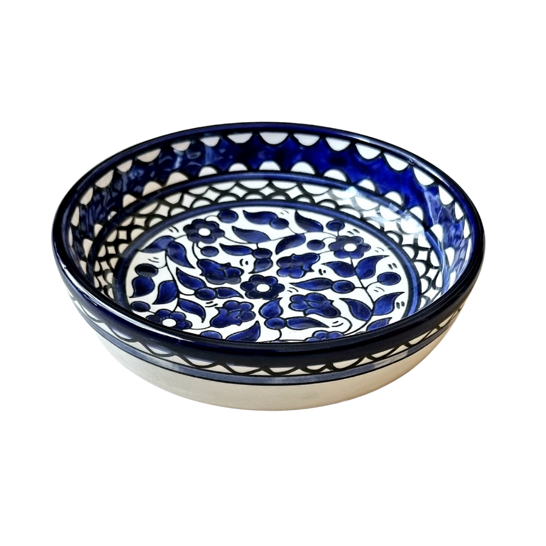 Small Ceramic Bowl Hand Painted 15 cm blue and white