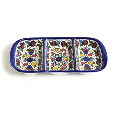 Rectangle Serving Plate with 3 sections
