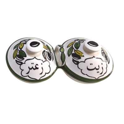 Zeit &amp; Zaatar Serving Bowls large Olive paint