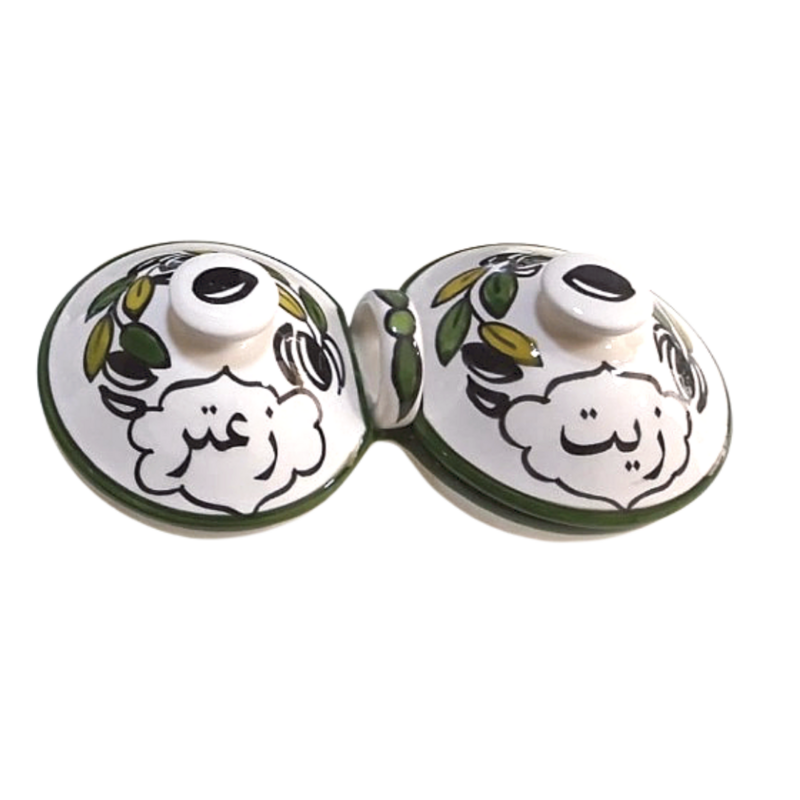 Zeit &amp; Zaatar Serving Bowls large Olive paint
