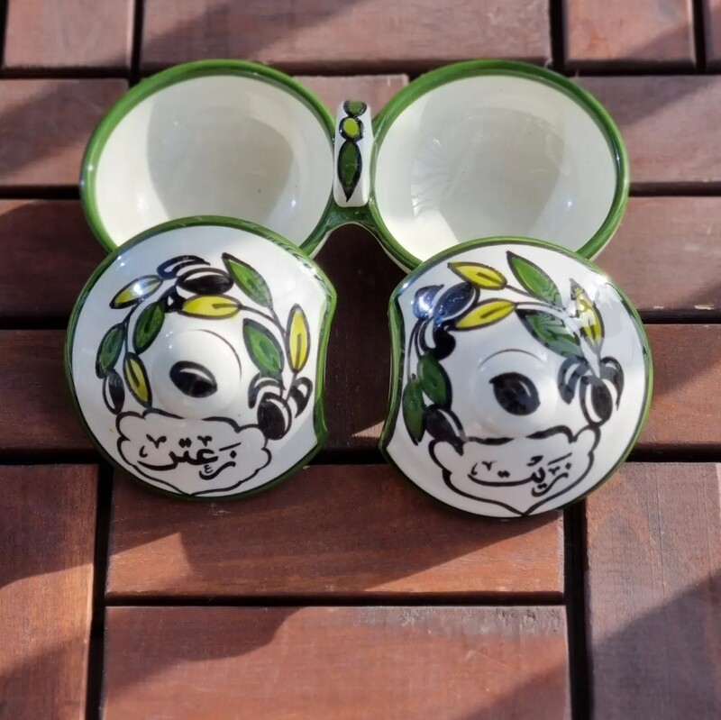 Zeit &amp; Zaatar Serving Bowls large Olive paint