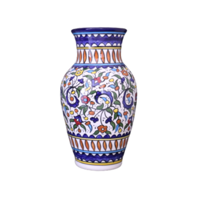 Handmade Large Corner Multi-colour Floral Vase