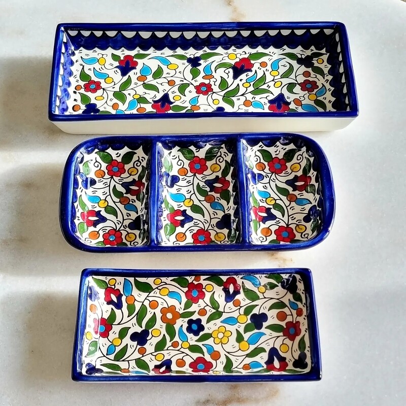 Set of 3 rectangle plates