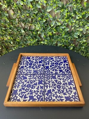 Square tray blue colour