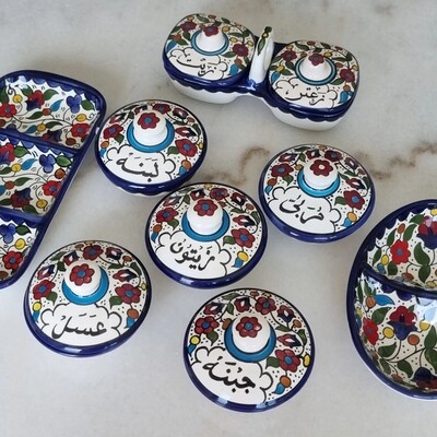 Breakfast Set 9 pieces Handmade Ceramic | Fyrouzi