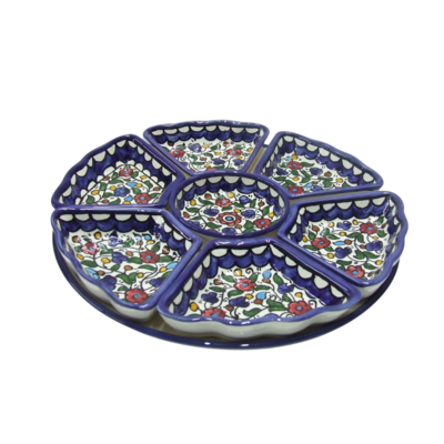 Big serving plate - 7 sections for dried fruits, appetizers
