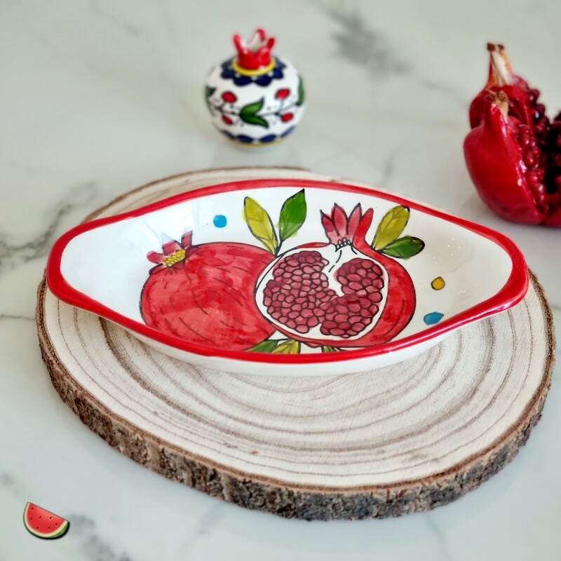 Pomegranate Oval Plate