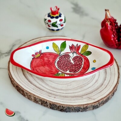 Pomegranate Oval Plate