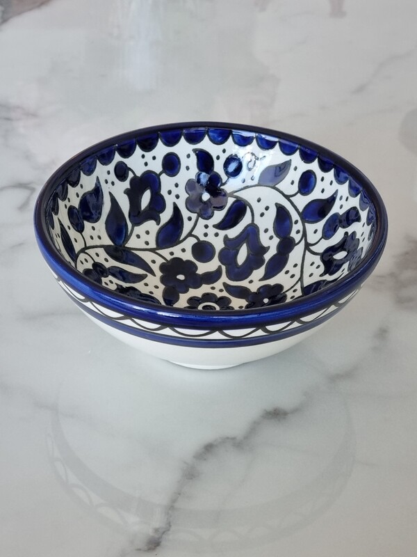 Ceramic Deep Bowl Blue and white