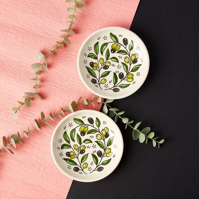 Small Olive Pattern Serving Plate