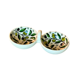 Attached Bowls Olive Paint