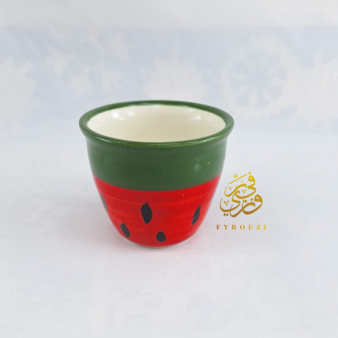 watermelon ceramic coffee cup