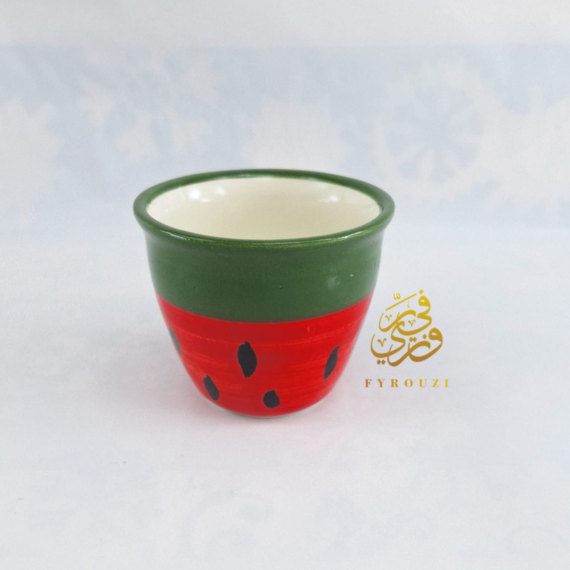 watermelon ceramic coffee cup