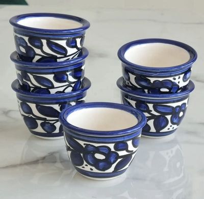 Espresso/Arabic Coffee Cup Blue and White
