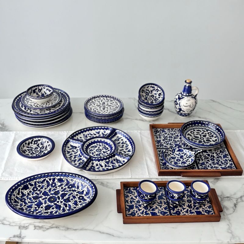 Blue and White Tableware Set