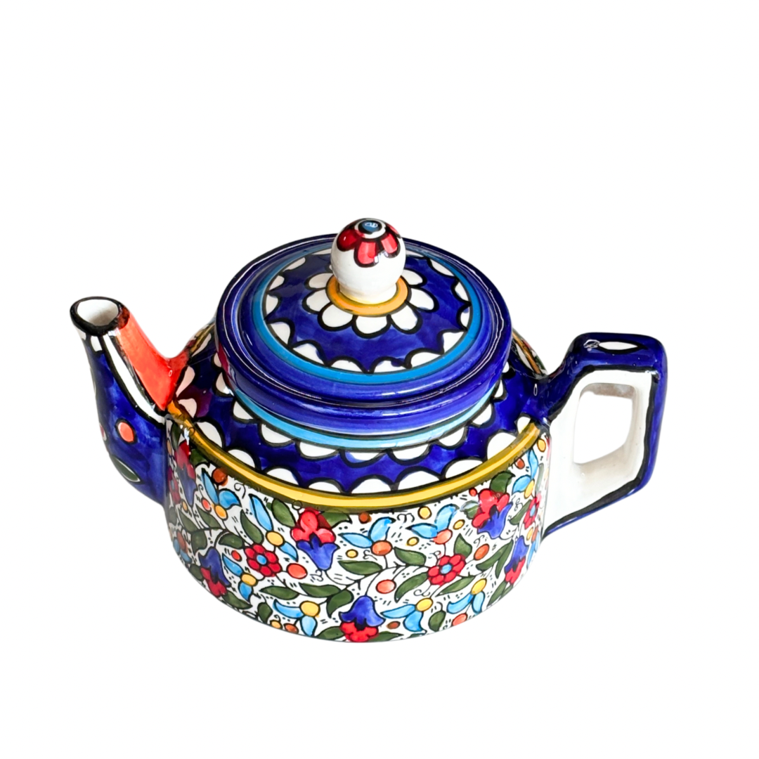 Floral Multi-color Tea Pot
