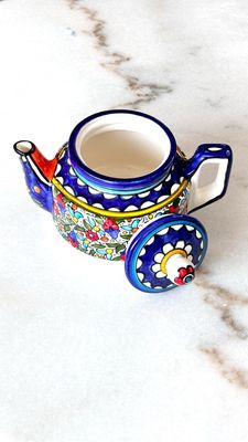 Floral Multi-color Tea Pot