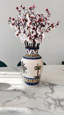 Large Handmade Vase Palm Tree
