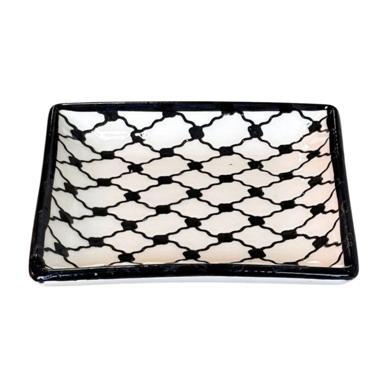 Dessert Small Serving Plate Kuffiya Pattern