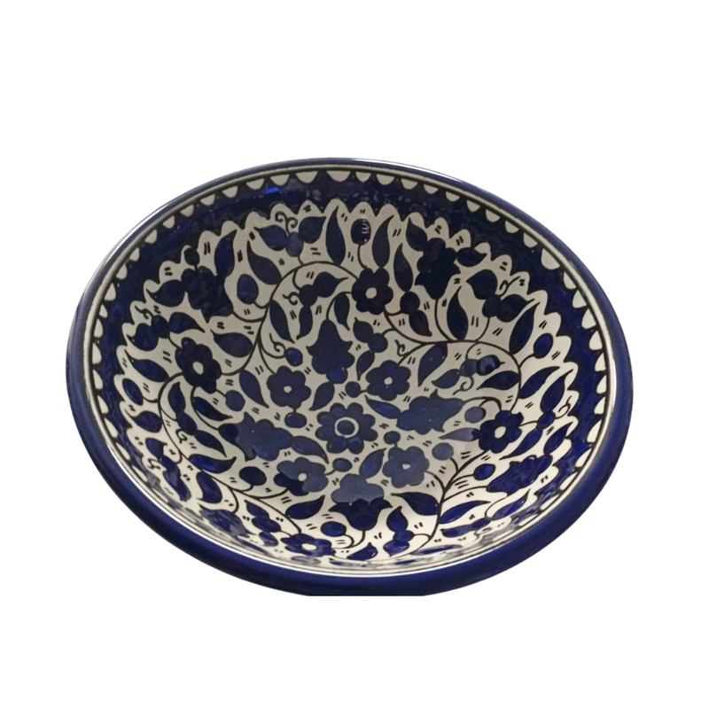Large salad bowl 25 cm Blue and White
