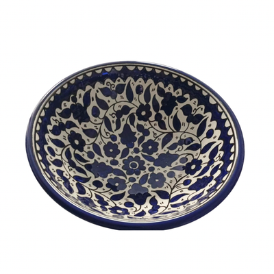 Large salad bowl 25 cm Blue and White