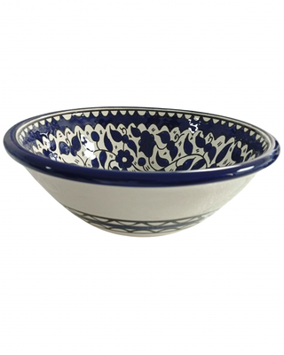 Large salad bowl 25 cm Blue and White