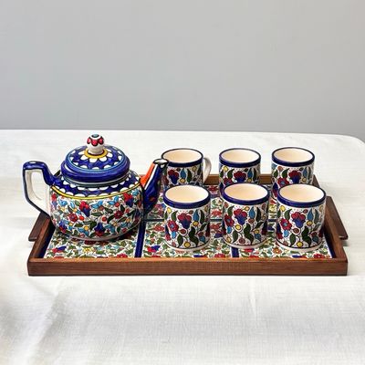 Floral Pattern Tea Set