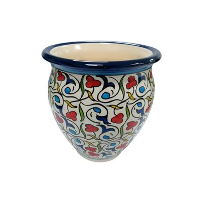 Vibrant Floral Plant Ceramic Pot 