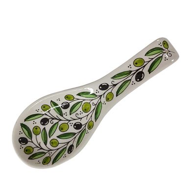 Spoon Rest Olive Pattern