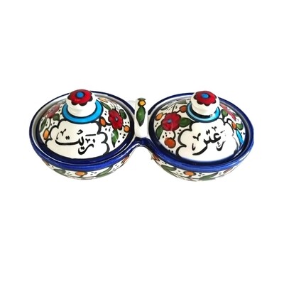 Large Zeit w zaatar Hand Painted Ceramic
