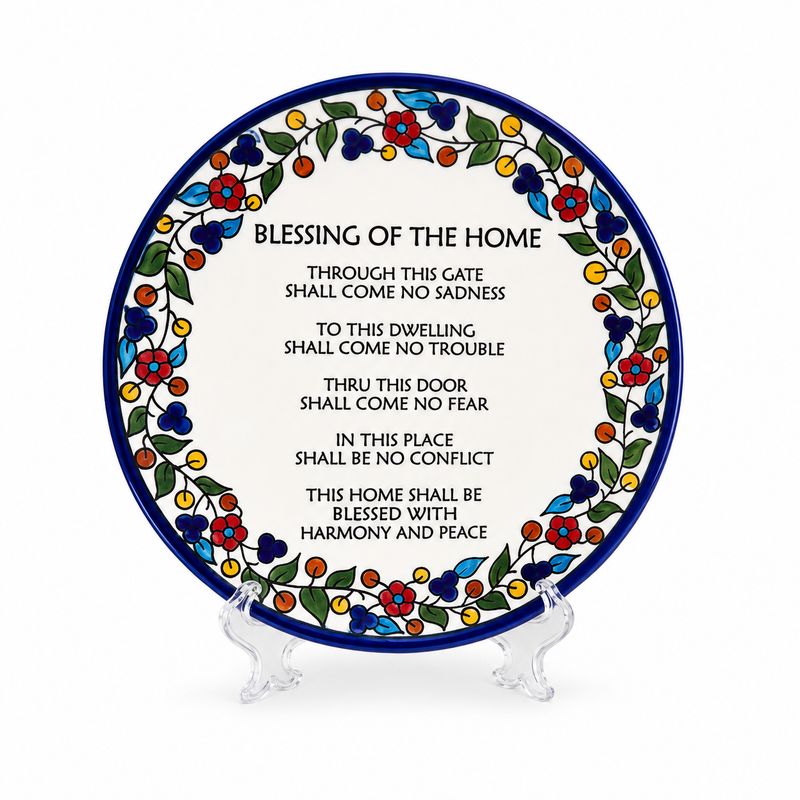 Blessing of the Home Ceramic Display Plate with Stand