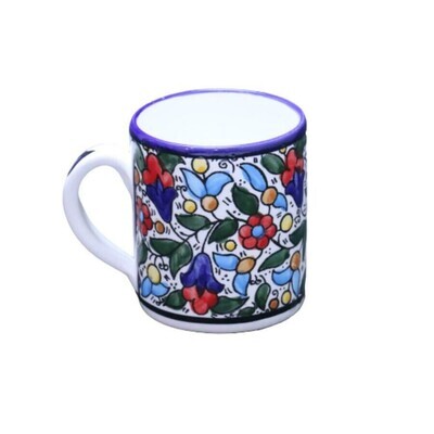 Floral Design Hand Painted Mug Medium