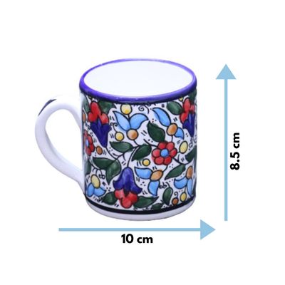 Floral Design Hand Painted Mug Medium