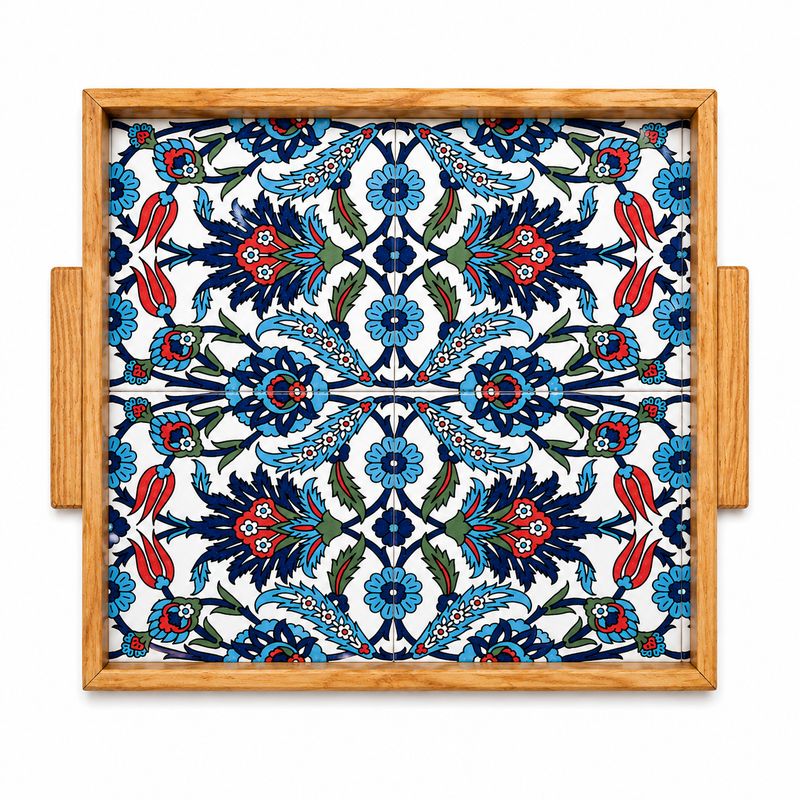 İznik Lâle Ceramic Serving Tray