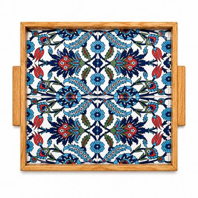 İznik Lâle Ceramic Serving Tray