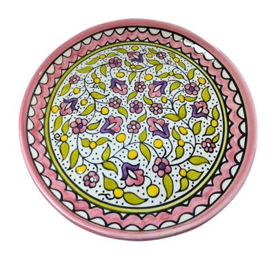 صحن عشاء كبير وردي 26 سم