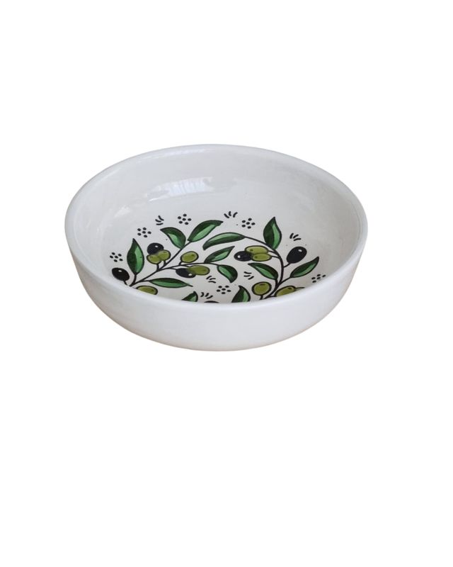 Olive Painted Serving Dish