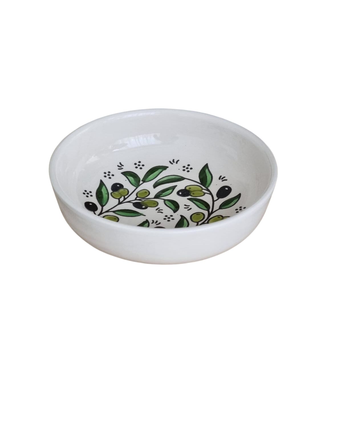 Olive Painted Serving Dish