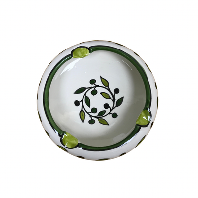 Ashtray Hand Made Green Paint