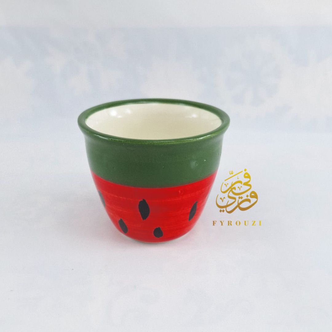 watermelon ceramic coffee cup