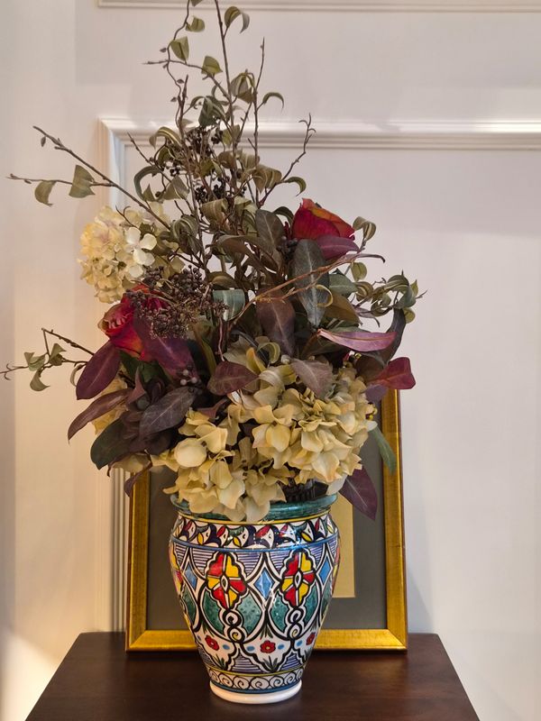 Mediterranean Blossom Ceramic Pot 