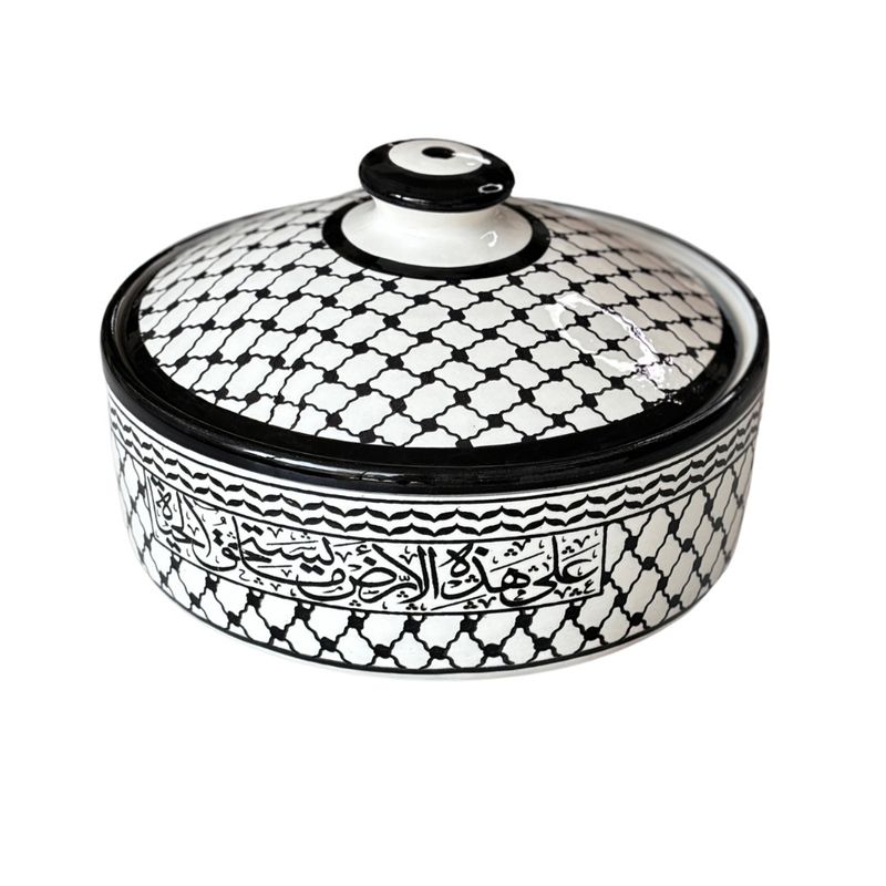 Hand Painted Kuffiya Ceramic Sweet Pot